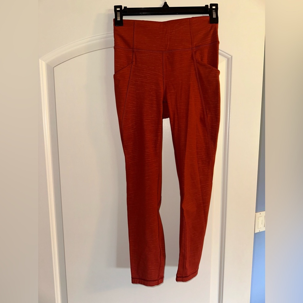 Lululemon Orange Cropped Leggings Size 4